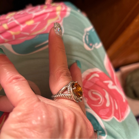 David Yurman vintage sterling silver infinity cable band topaz size 6 3/4 - Picture 6 of 14